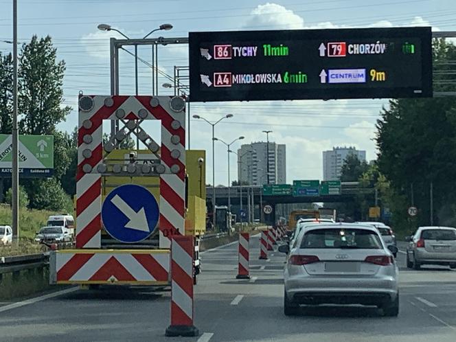 Trasa 86 z Sosnowca do Katowic zakorkowana przez remont
