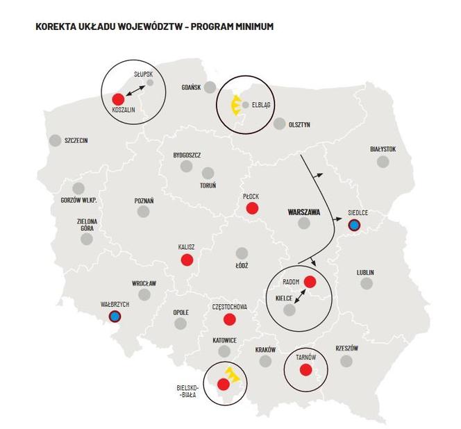 Nowy podział województw 
