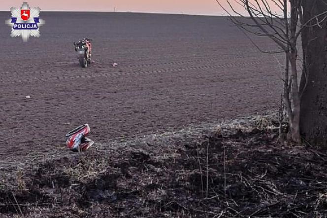 Pierwszą wiosenną przejażdżkę motocyklem 28-latek zakończył w polu. Wskutek odniesionych obrażeń trafił do szpitala 