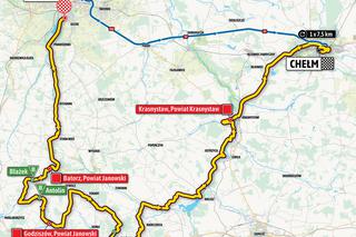 Trasa 1. etapu Tour de Pologne 2021