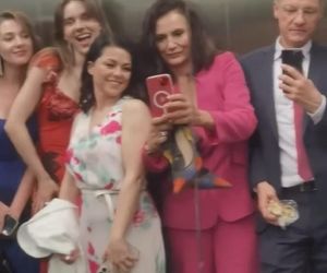 M jak miłość na planie. Małgorzata (Aleksandra Pieczyńska), Ania (Alina Szczegielniak), Franka (Dominika Kachlik), Kinga (Katarzyna Cichopek), Piotrek (Marcin Mroczek)