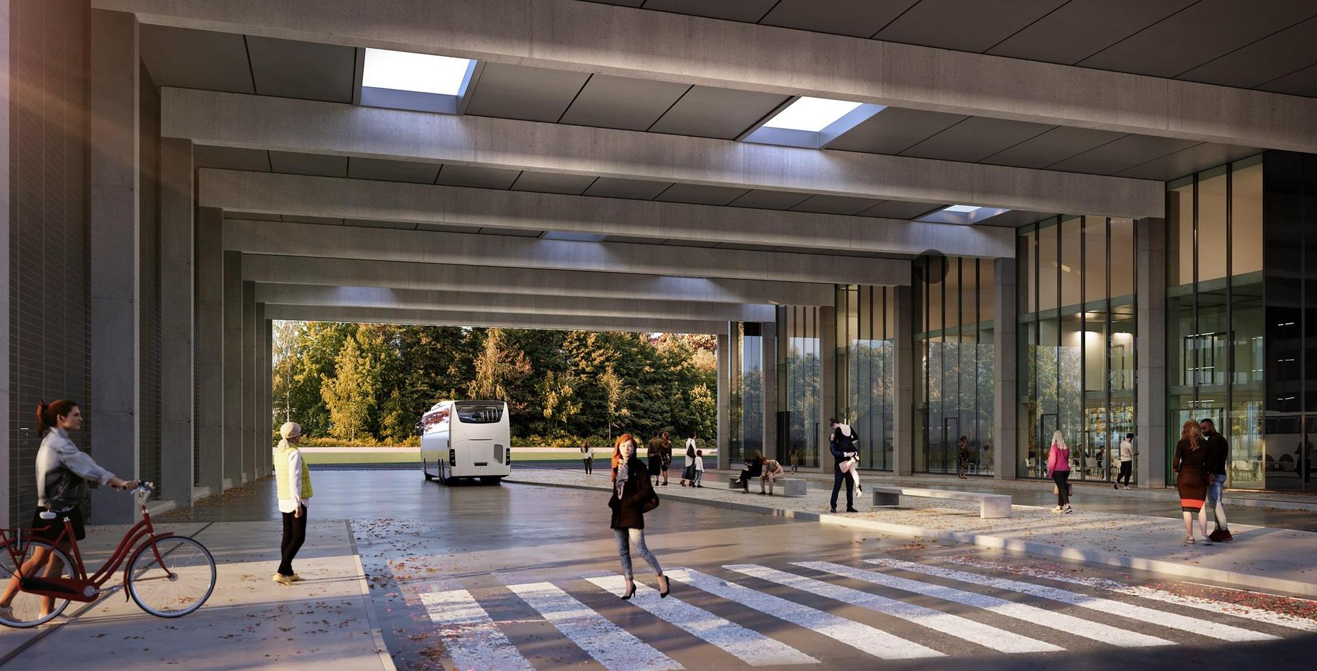 Centrum przesiadkowe w Rybniku według eM4.Pracowni Architektury.Brataniec