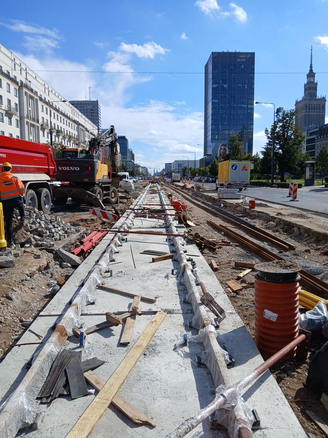 Przebudowa torowiska tramwajowego na ul. Marszałkowskiej w Warszawie
