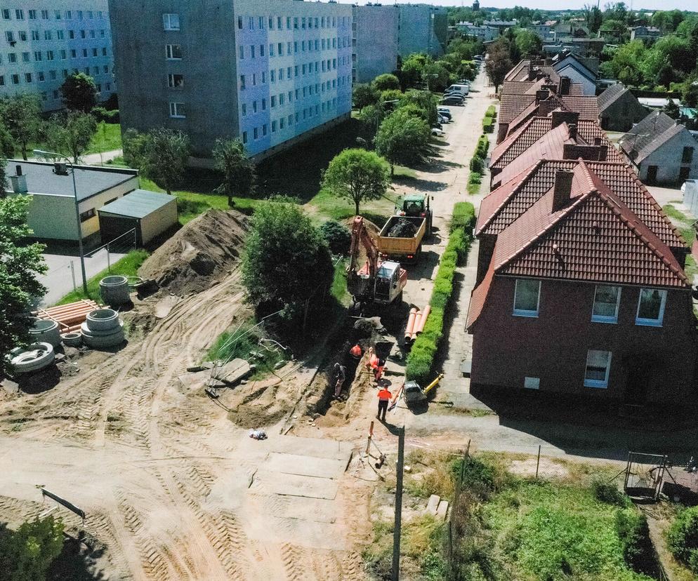 Trwa przebudowa ul. Okrzei w Sławnie