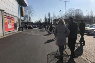 Koronawirus na Śląsku. Olbrzymie kolejki do sklepów w regionie (ZDJĘCIA)
