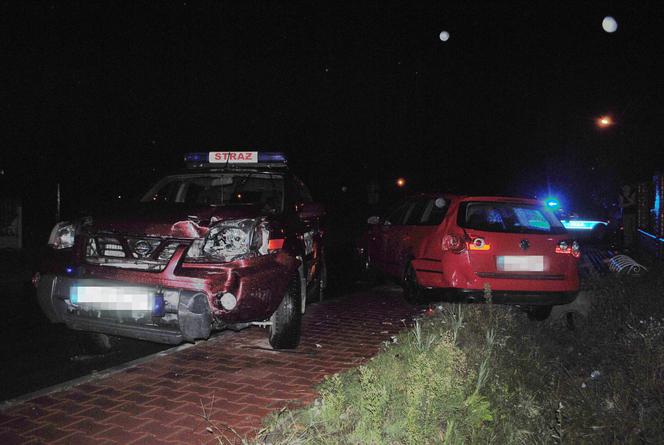 Komendant straży pożarnej taranował samochody