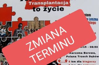 Transplantacja to życie – bieg przełożony z powodu ogólnonarodowej żałoby