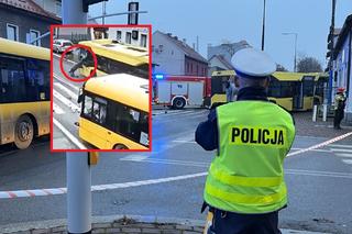Kierowca autobusu wypadł z kabiny! Szokujące nagranie z wypadku w Gliwicach 