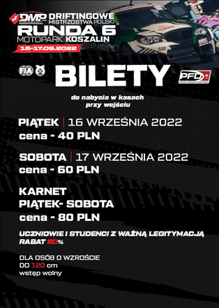 Driftingowe Mistrzostwa Polski 2022 - bilety