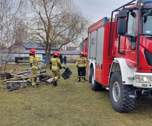 Pożar budynku socjalnego w Starachowicach