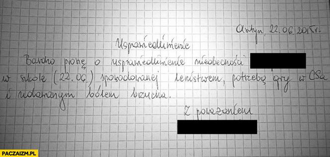 Podrabiałeś kiedyś usprawiedliwiania w szkole? Na te byś nie wpadł! ZOBACZ najzabawniejsze! [GALERIA] 