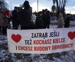 Protest kielczan przeciw budowie S74