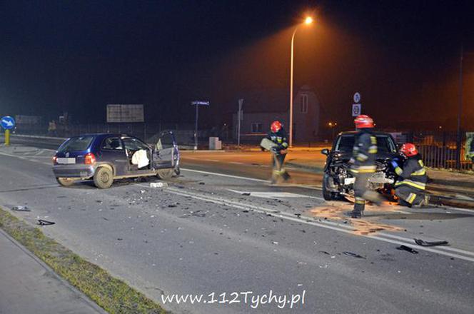 Wypadek w Tychach: Zderzyły się dwa ople