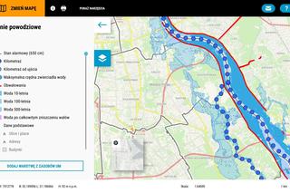 Mapa zagrożenia powodziowego w Warszawie