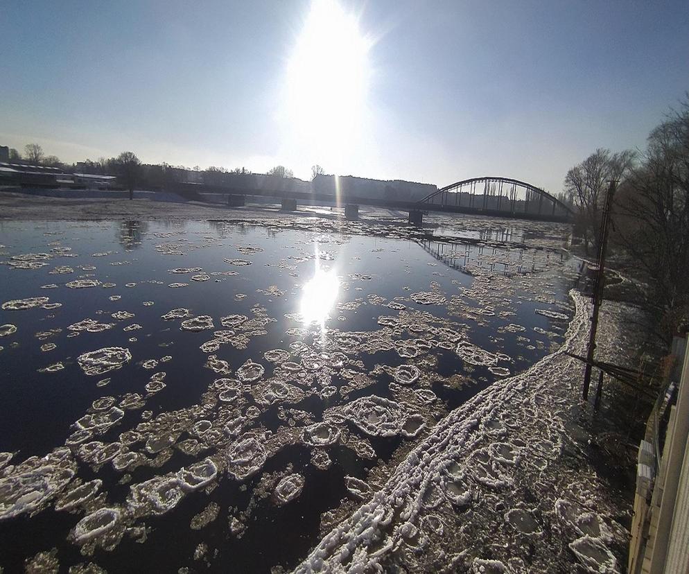 Lodowe krążki na rzece. Niesamowity widok