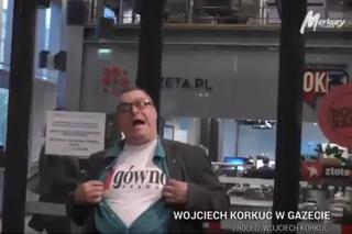Wojciech Korkuć w siedzibie Gazety Wyborczej: G**no PRAWDA