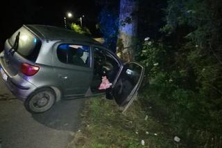 Wypadek w Sędkach. Auto uderzyło w drzewo, kierowca był pijany! [ZDJĘCIA]