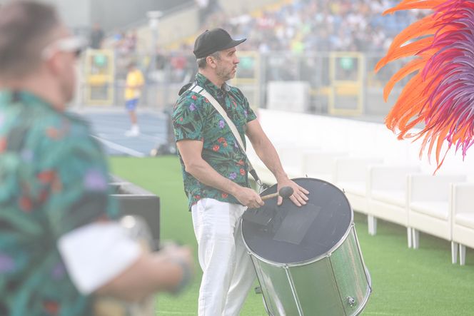 Kibice na meczu gwiazd Polska - Brazylia na Stadionie Śląskim