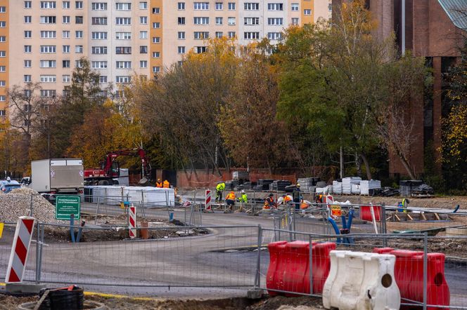 Budowa tramwaju na Stegny w Warszawie