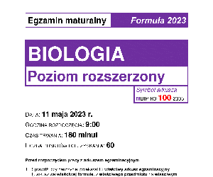 Matura 2023 rozszerzona biologia - arkusz CKE