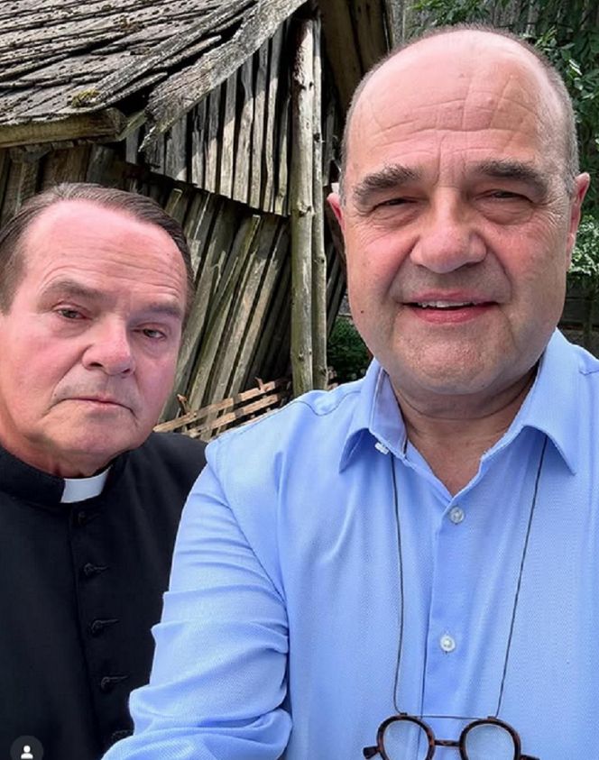 Cezary Żak i Piotr Pręgowski (wójt Kozioł i Pietrek z serialu "Ranczo") prywatnie na Instagramie