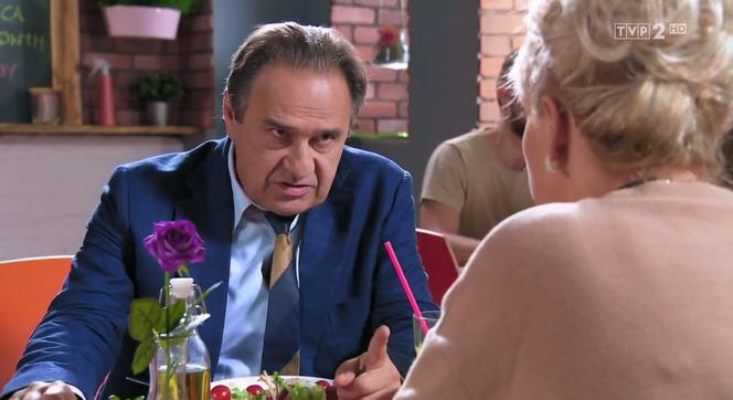 Barwy szczęścia odc. 1989. Jerzy (Bronisław Wrocławski), Małgorzata (Adrianna Biedrzyńska)