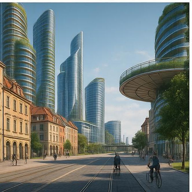 Poznań w 2040 roku według sztucznej inteligencji 