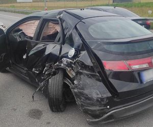 Zator na autostradzie A1 przed zjazdem na Woźniki
