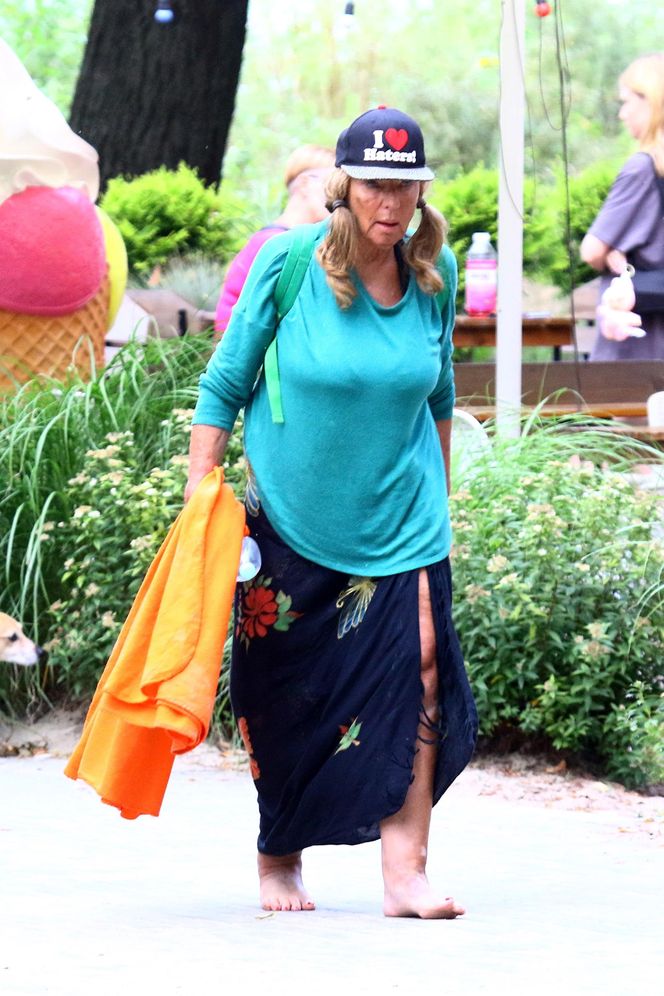 Agnieszka Fitkau-Perepeczko na plaży w Sopocie