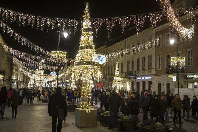 Świąteczne iluminacje w Warszawie