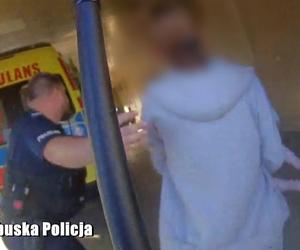 Policyjna eskorta 7-miesięcznego dziecka