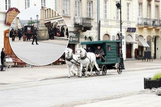 Rosyjskie napisy na ulicach. Co się dzieje na Krakowskim Przedmieściu?