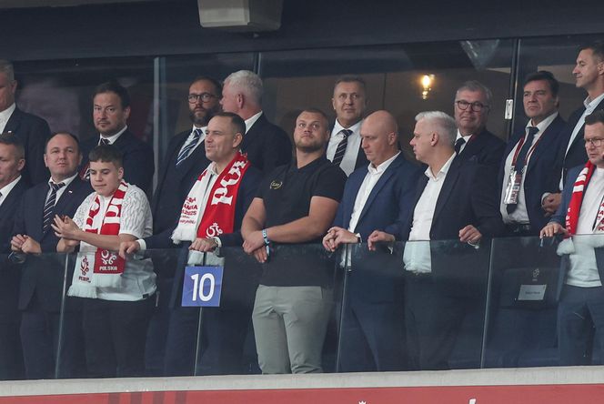 Karol Nawrocki i Kacper Meyna na meczu Polska - Finlandia