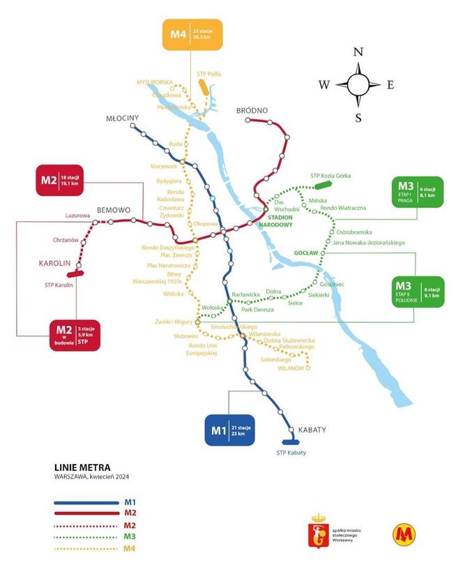 Plan rozbudowy metra warszawskiego