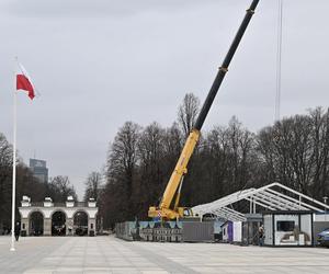 Budowa zadaszenia nad zabytkowymi pozostałościami Pałacu Saskiego 