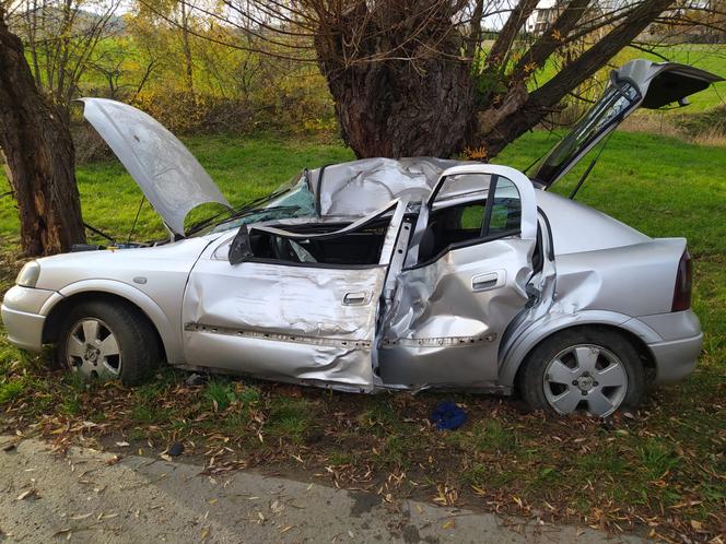 Fatalny wypadek w Nieczajnej Dolnej! Opel rozbił się o drzewo 