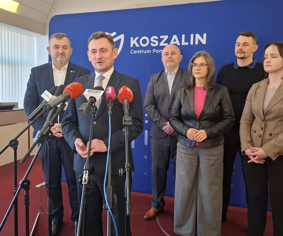 Konferencja prasowe na temat nowego żłobka.
