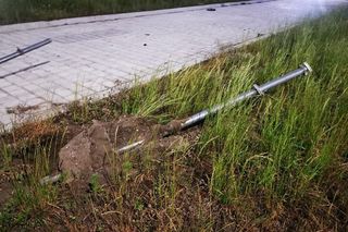 Wjechał na rondo po pijaku 