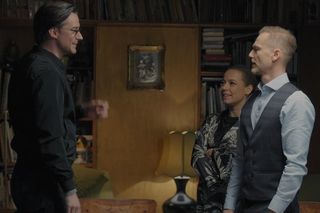 	M jak miłość odc. 1817. Marek Rotkiewicz (Aleksandar Milicević), Magda (Anna Mucha), Andrzej Budzyński (Krystian Wieczorek)