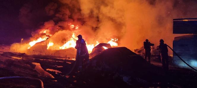 Pożar w Wieszowie. Z ogniem walczyło kilka jednostek OSP