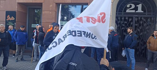 Protest górników w Katowicach w sprawie taniego węgla