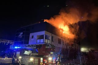 Pożar pustostanu na Targówku