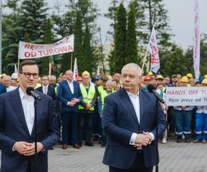 Morawiecki złożył obietnicę górnikom z Turowa: Nie damy zamknąć kopalni!	