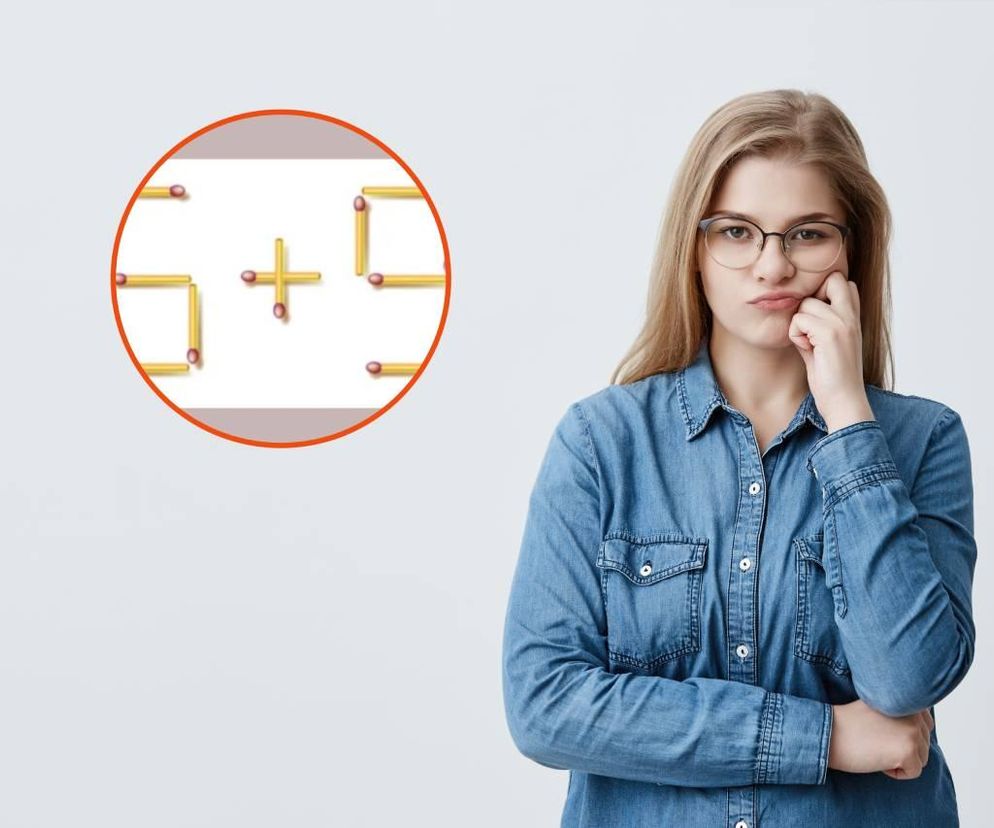 Test na IQ. Przełóż zapałkę i podaj wynik równania. Tylko nieliczni znajdą dwa warianty