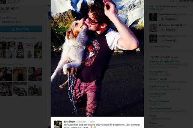 Zac Efron i jego ukochany pies Puppy