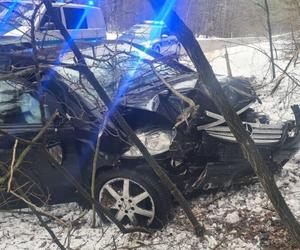 Wypadek pod Końskimi. 16-latek zabrany do szpitala