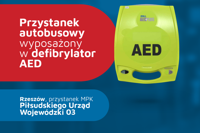 Na Podkarpaciu mamy pierwszy przystanek wyposażony w defibrylator AED! 
