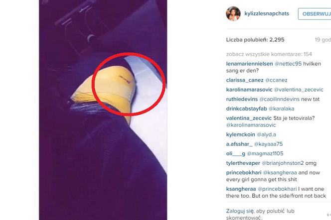 Kylie Jenner nowy tatuaż