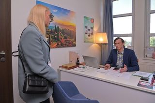 Pierwsza miłość, odcinek 4057: Emilka (Anna Ilczuk), Fryderyk (Andrzej Kłak)