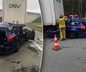 Śmiertelny wypadek na A2 pod Słubicami. 57-latek z forda wjechał pod tira [ZDJĘCIA].